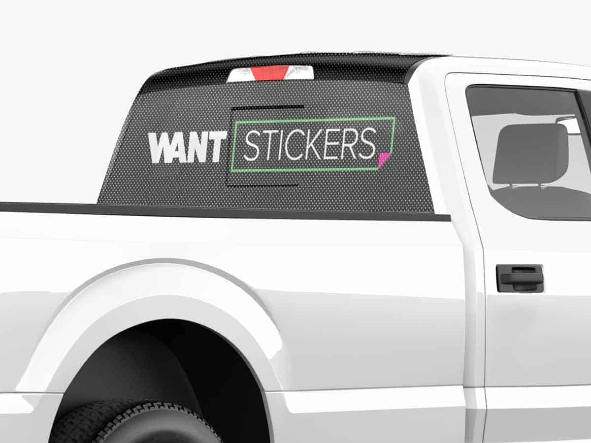 Perforated See Thru Car Window Vinyl Want Stickers