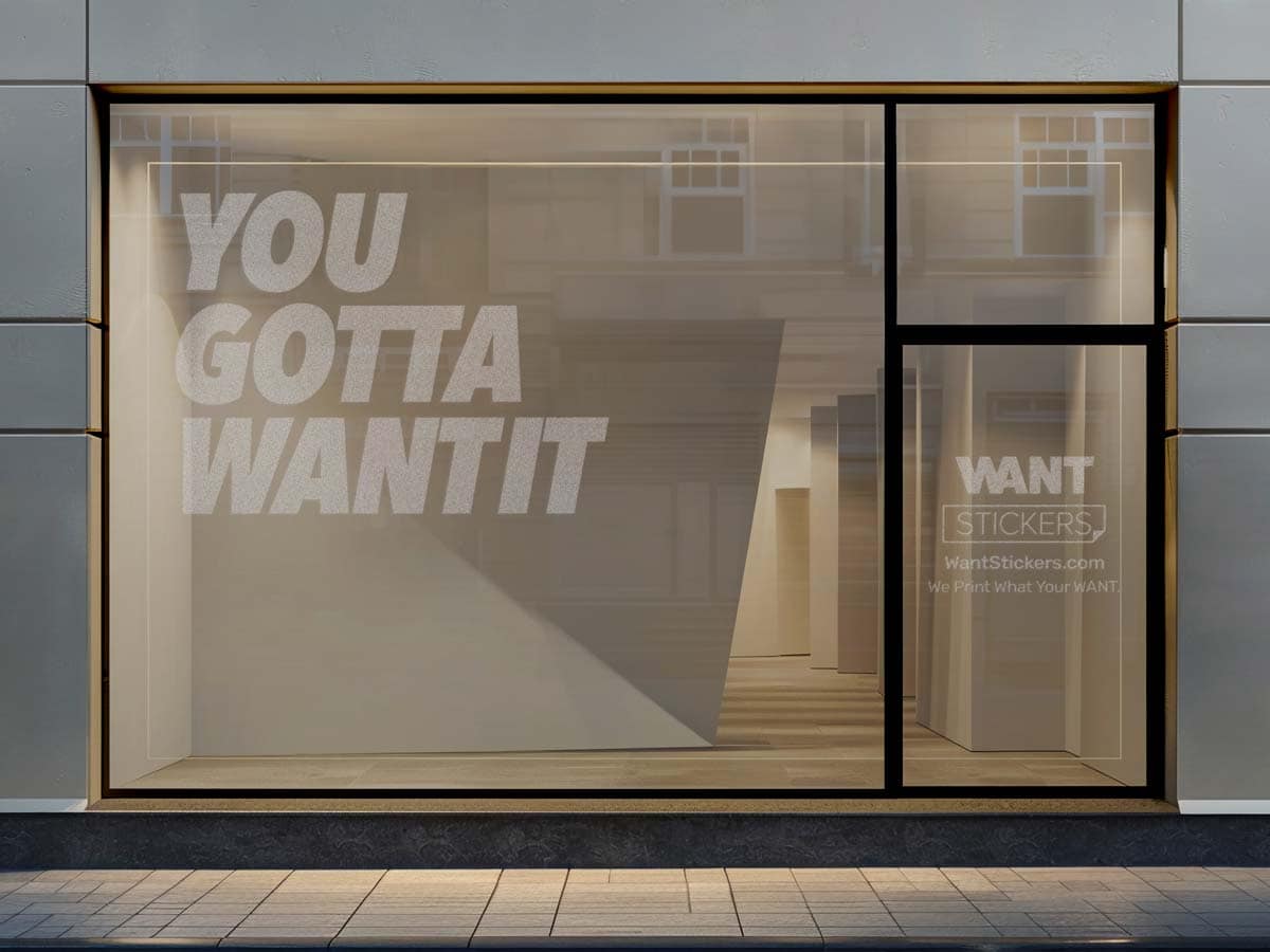 Custom Cut Frosted Etched Window Vinyl Lettering