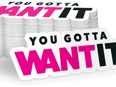 Stack of digital print stickers
