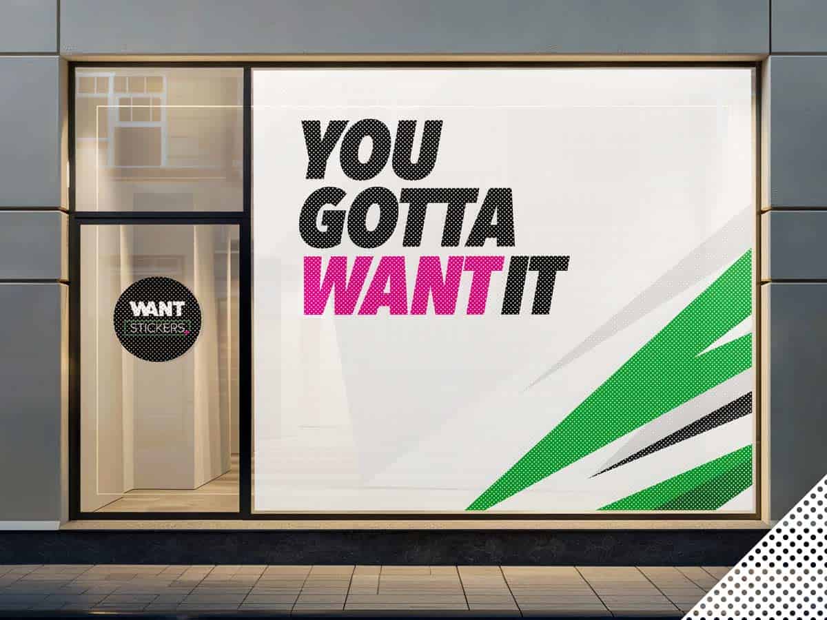 Storefront Window with See Thru Perforated Vinyl