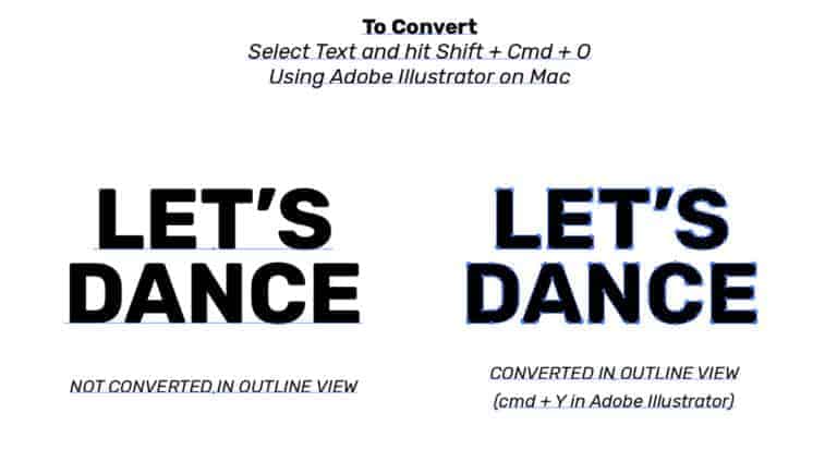 Convert Text To Outlines In Illustrator