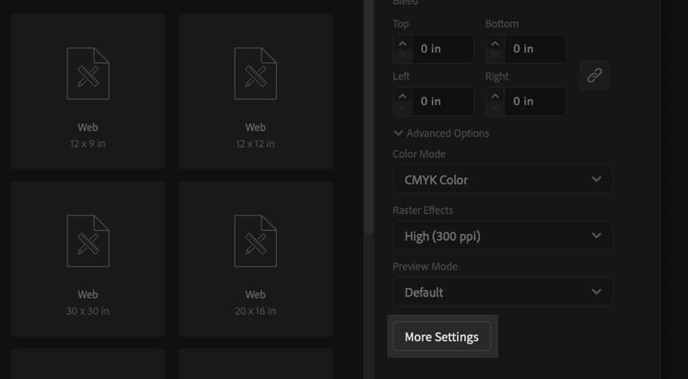 Legacy Artboard Settings Window