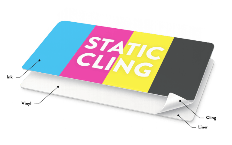 Adhesive Free Static Cling White Vinyl