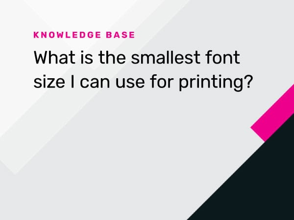 Recommended Minimum Font Size